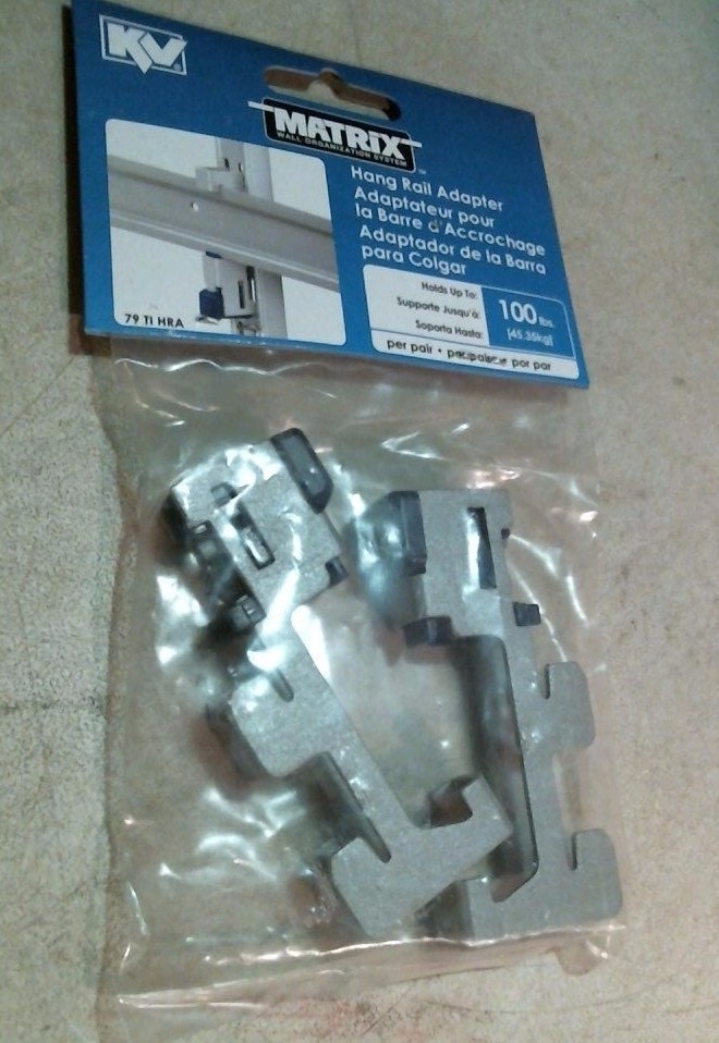 Knape & Vogt 30036 Matrix Hang Rail Adapter Holds 100 Lb FREE SHIPPING