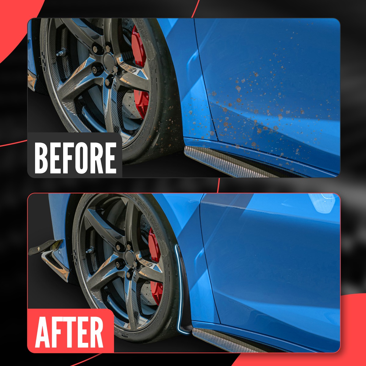 Carbon Flash XL Extended Fender Guards Mud Flaps For Corvette C8 Z06 E-Ray 2023+