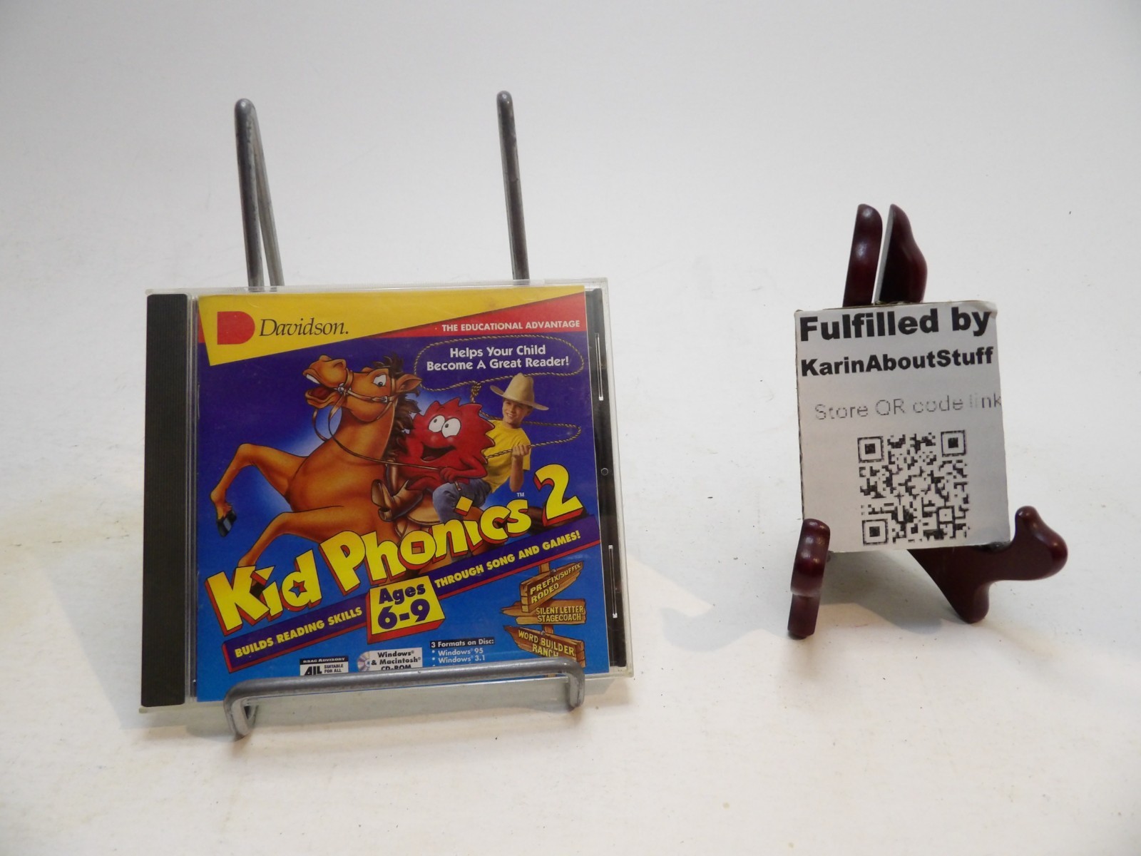 Kid Phonics 2 Ages 6-9 Davidson Educational Computer PC Software Free Shipping