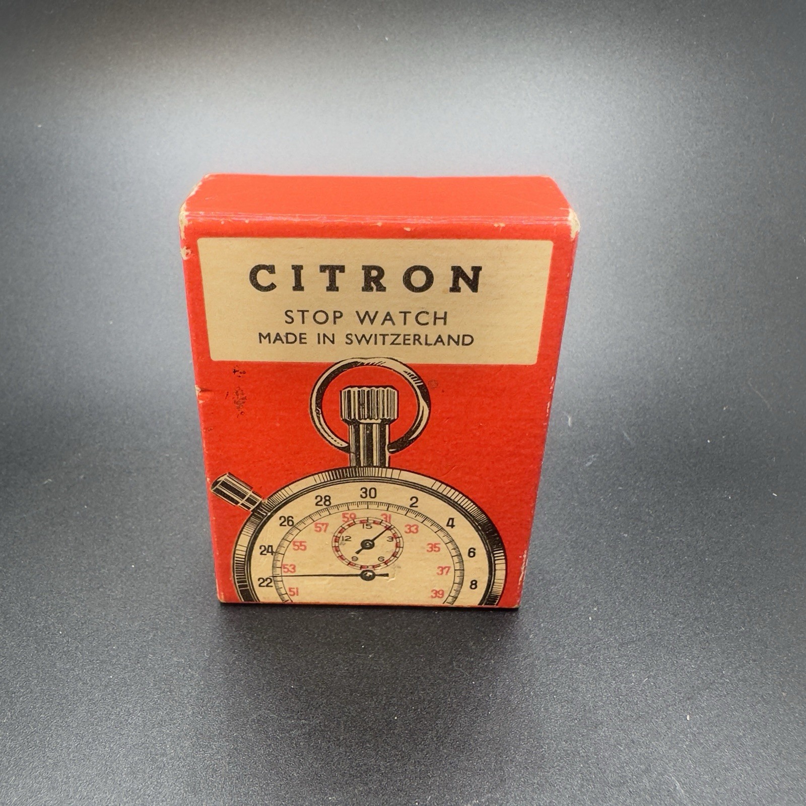 VTG Swiss Made Citron 1/5 Mechanical 60 sec + 30 min Metal Stopwatch
