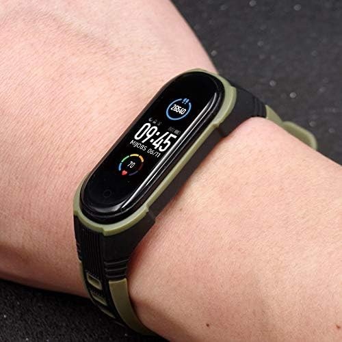 Durable Rubber Strap for Xiaomi Mi Band 5/6/7 - Adjustable & Comfortable Fit
