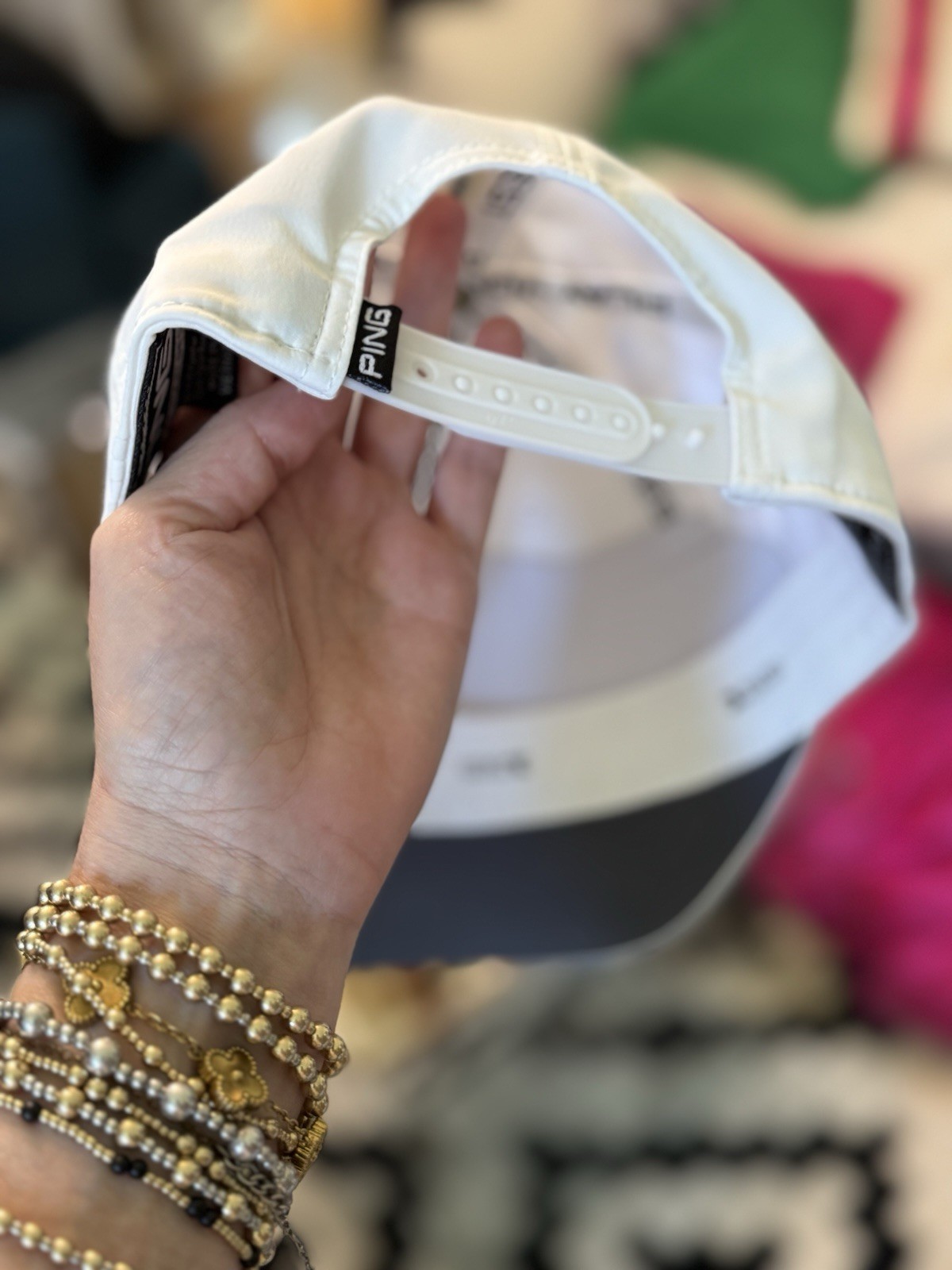 PING Patch Cap White – Flexfit Tech 110 – Brand New with Tags – Golf Hat