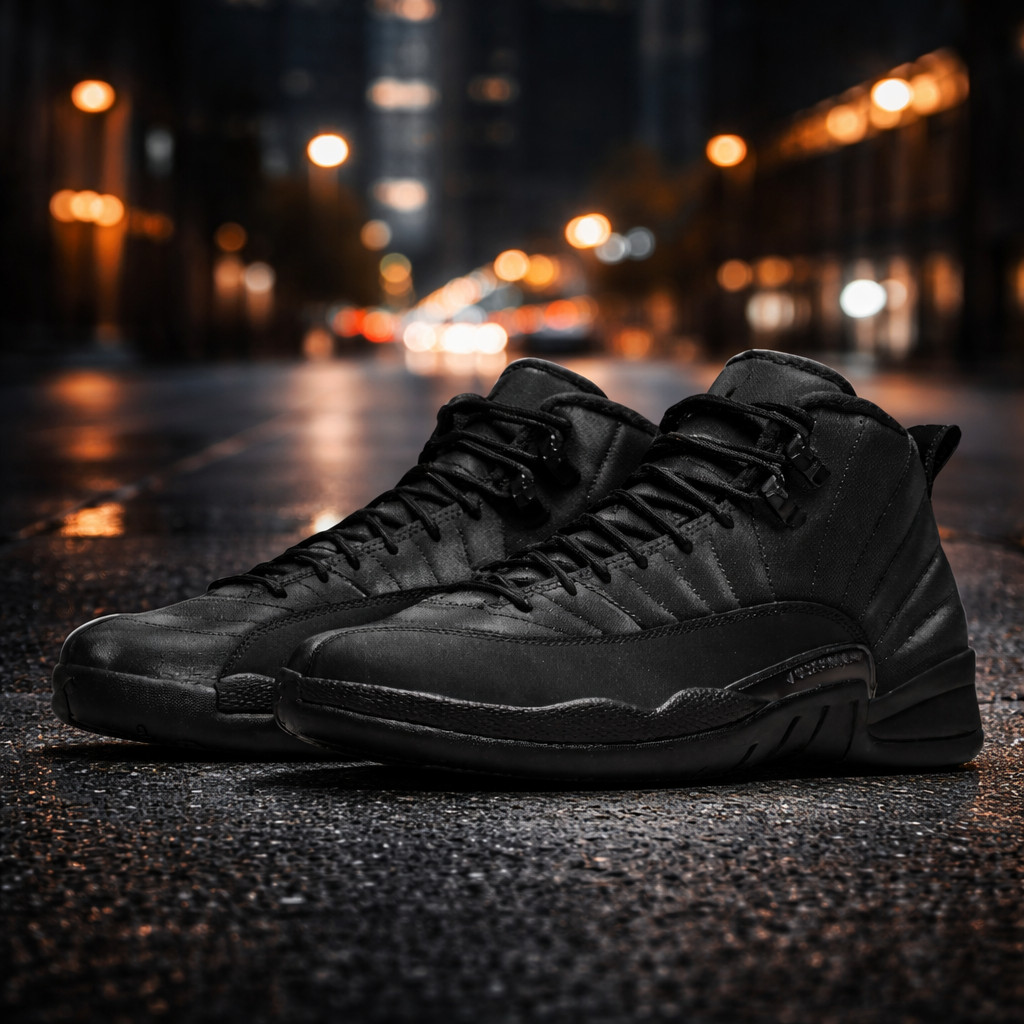 Men's Jordan 12 Retro Winterized Triple Black All Size US 7-12