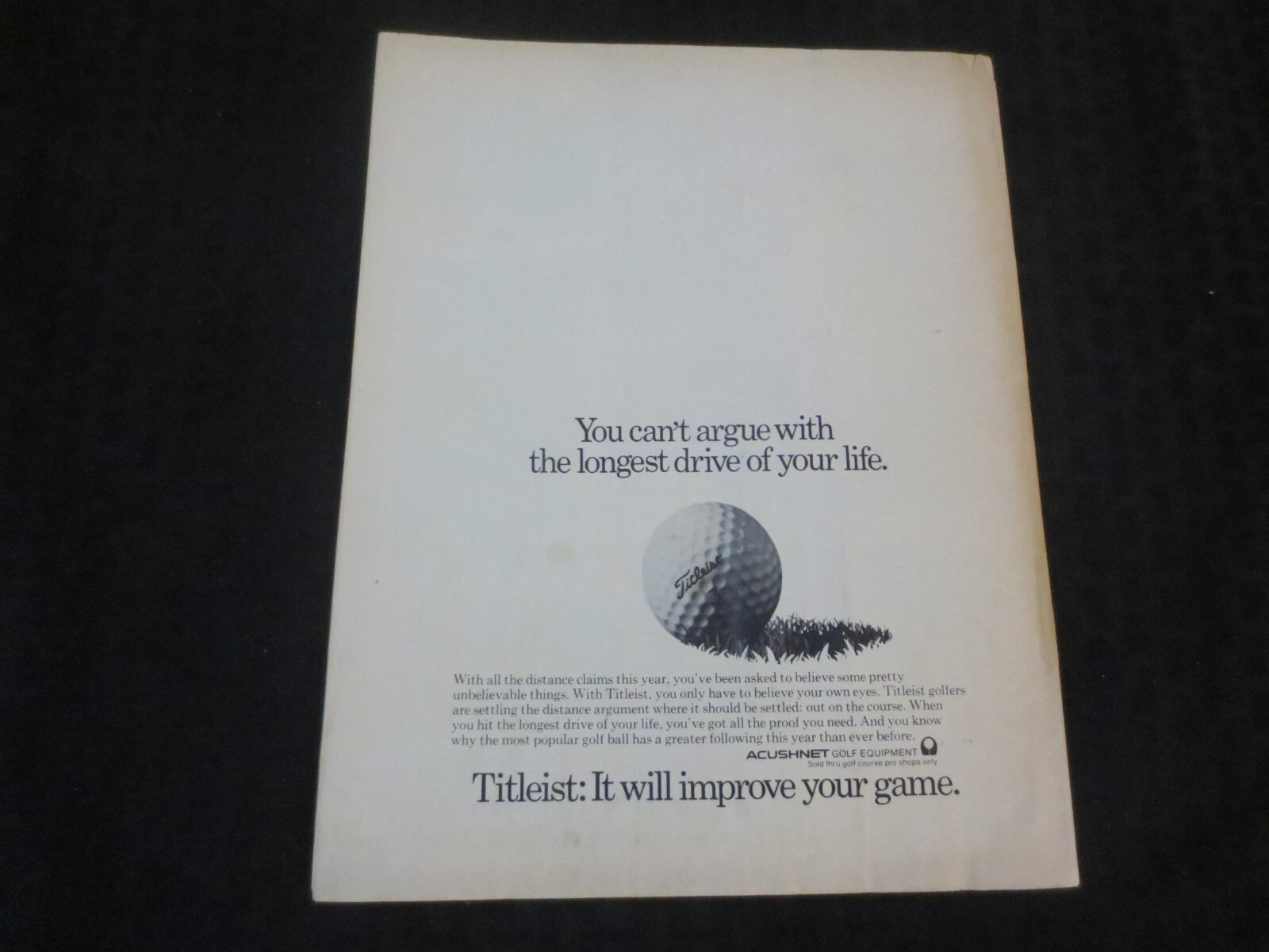 Jack Nicklaus Golf World August 17, 1973 Tear on top front