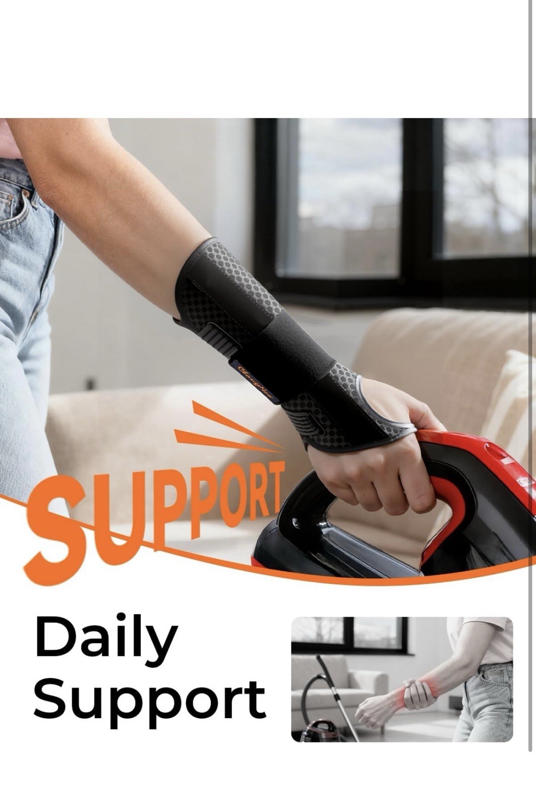 Carpal Tunnel Wrist Brace Night Support for Men Women/right hand s/m