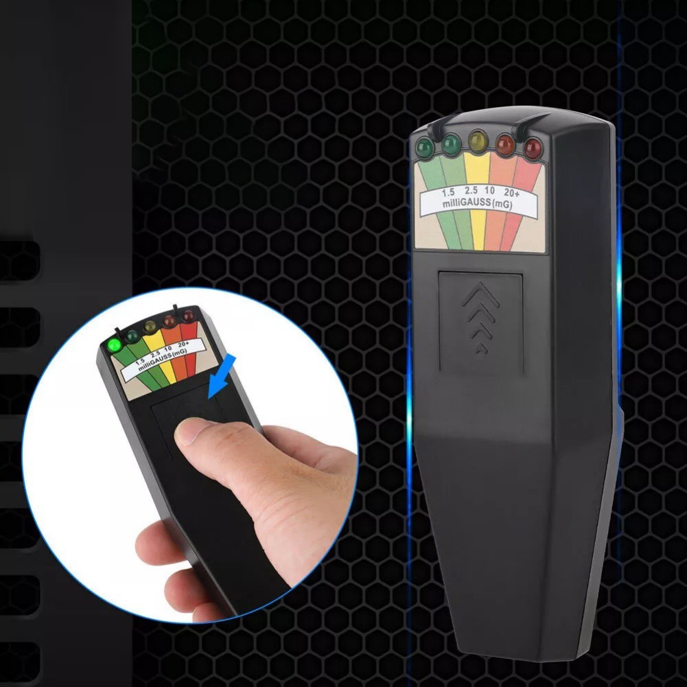 Efficient and Portable EMF Meter for Electric Device Measurement Black