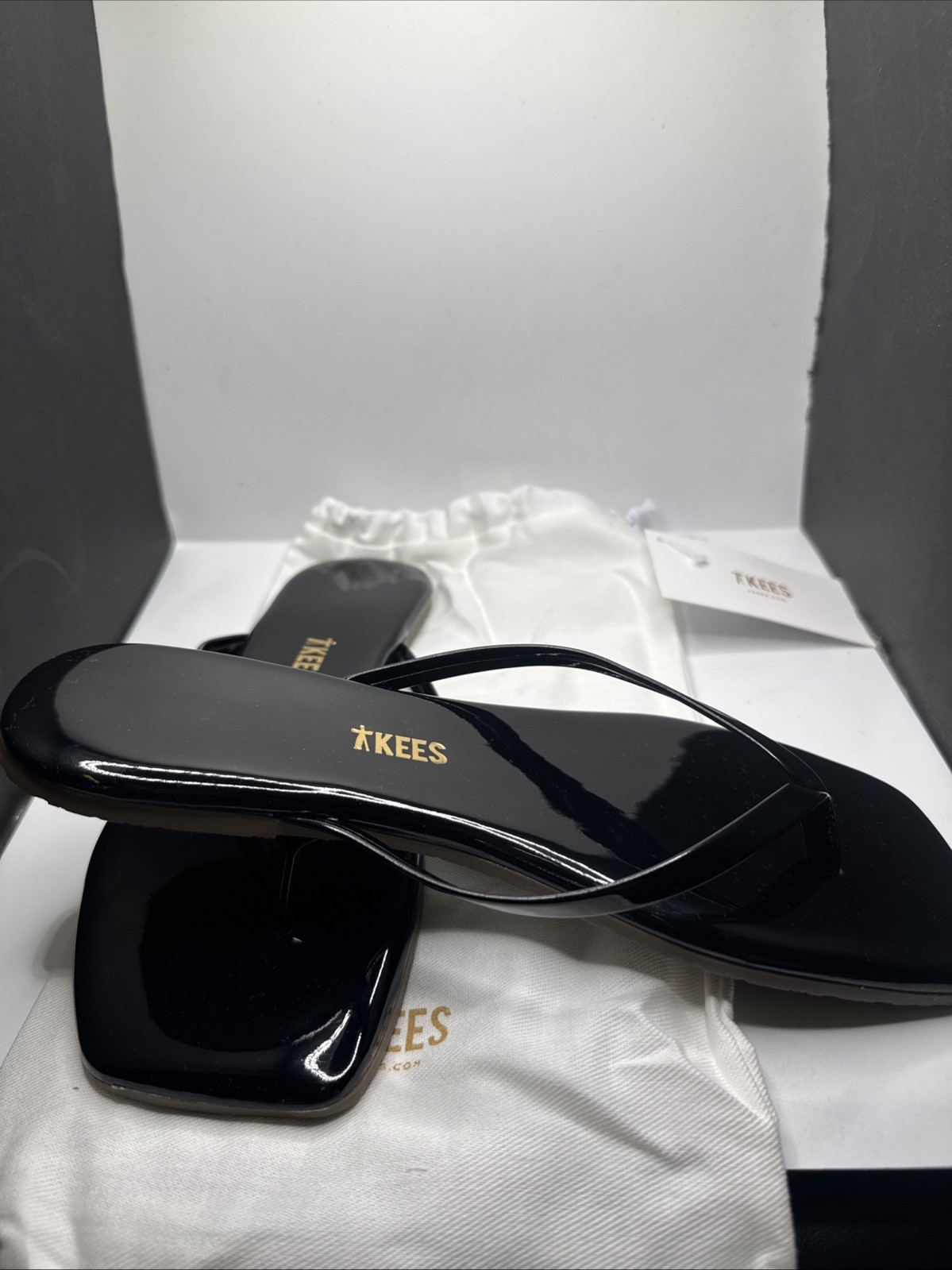 TKEES Womens Square Toe Lily Licorice Sandals