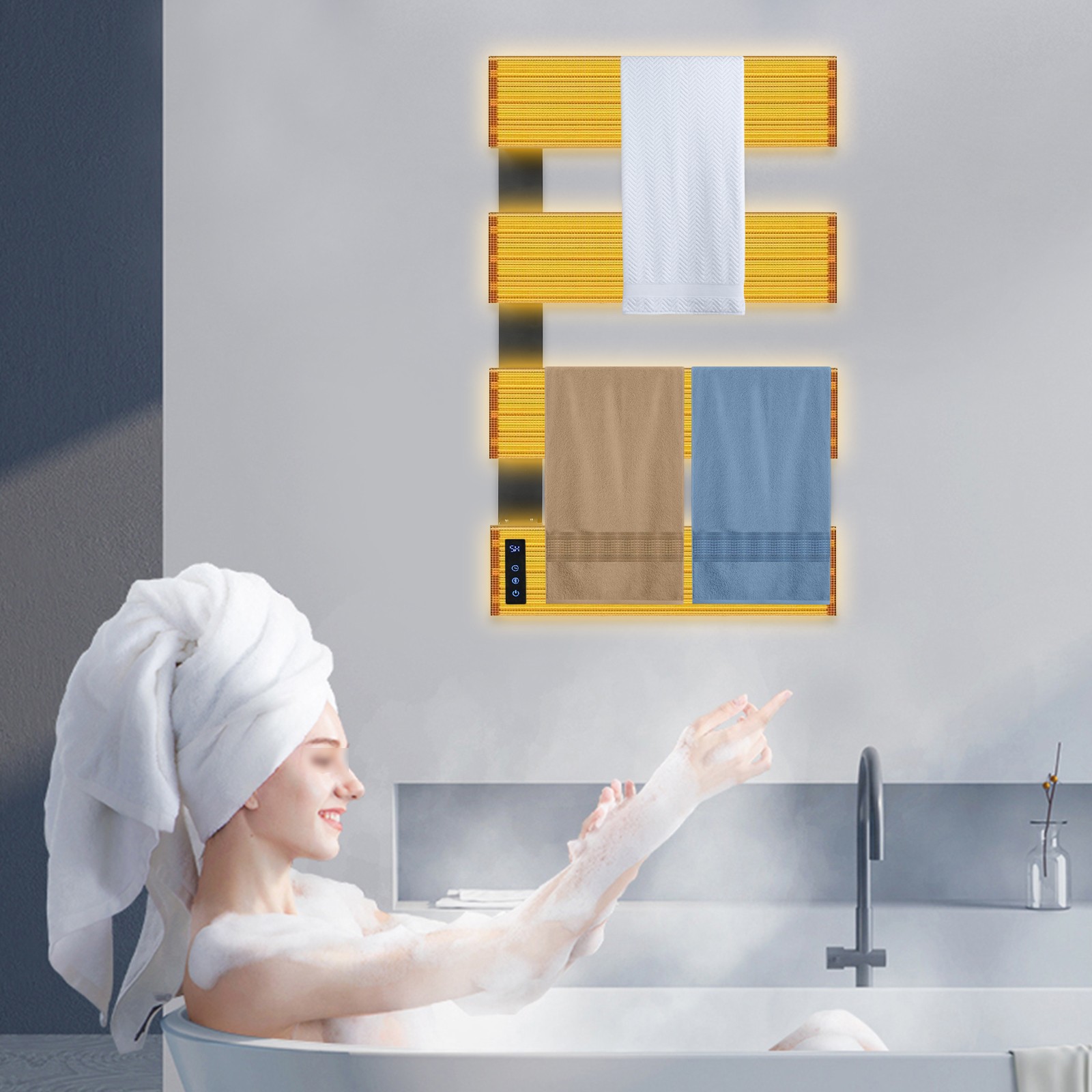 Electric Towel Warmer, Wall-Mounted Towel Heater, Electric Towel Heater