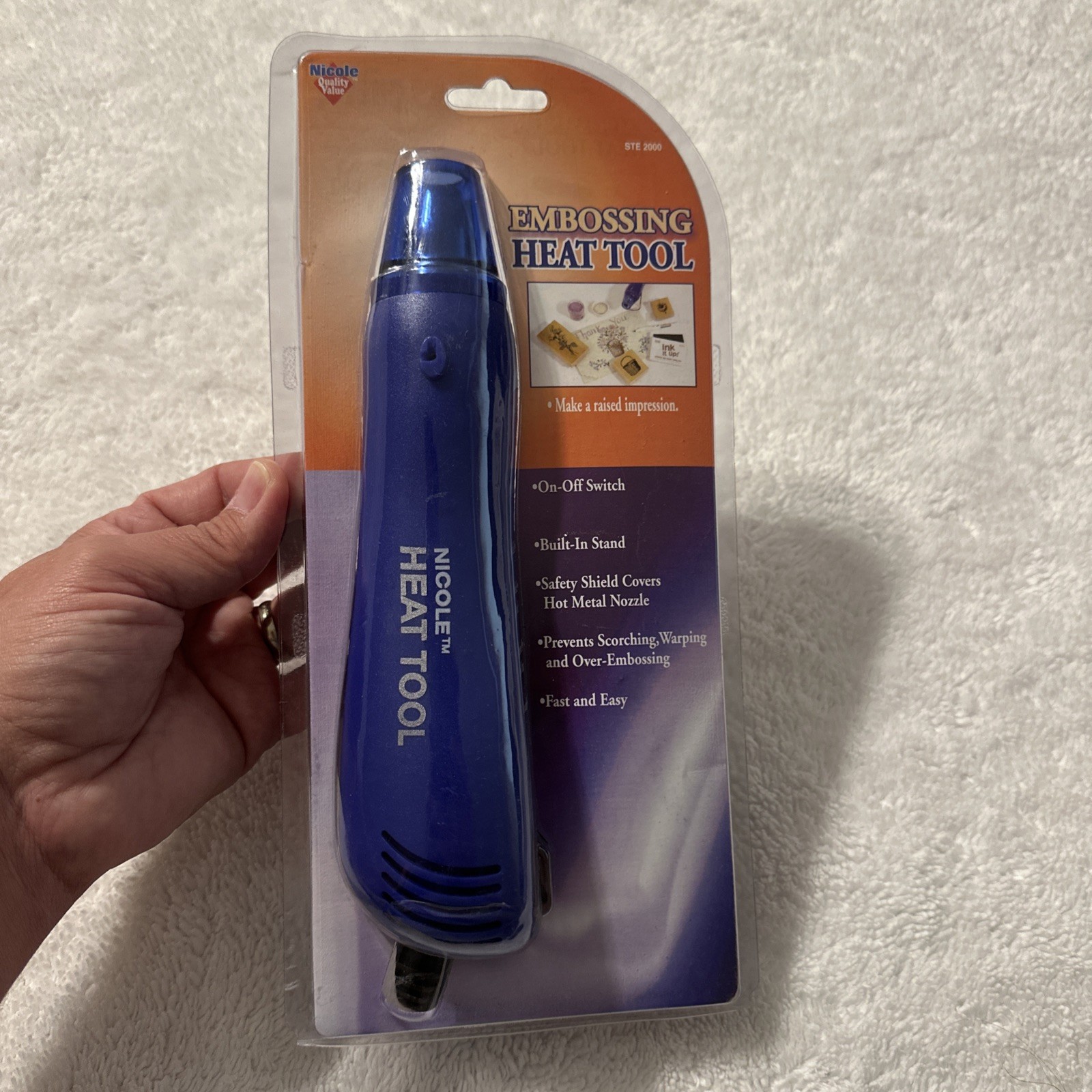 Nicole Embossing Heat Tool, Built in Stand, Safety Shield~scrapbooking, stamping