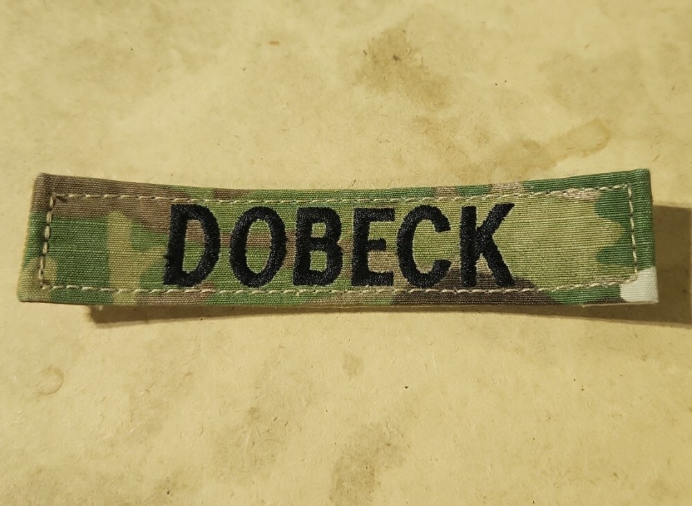 MILITARY PATCH US ARMY NAME TAPE TAG OCP MULTICAM "DOBECK"