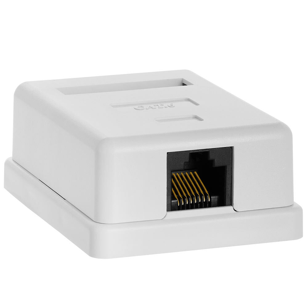 RJ45  Ethernet Network Surface Mount Keystone Jack For Cat5E, Cat6 Cable