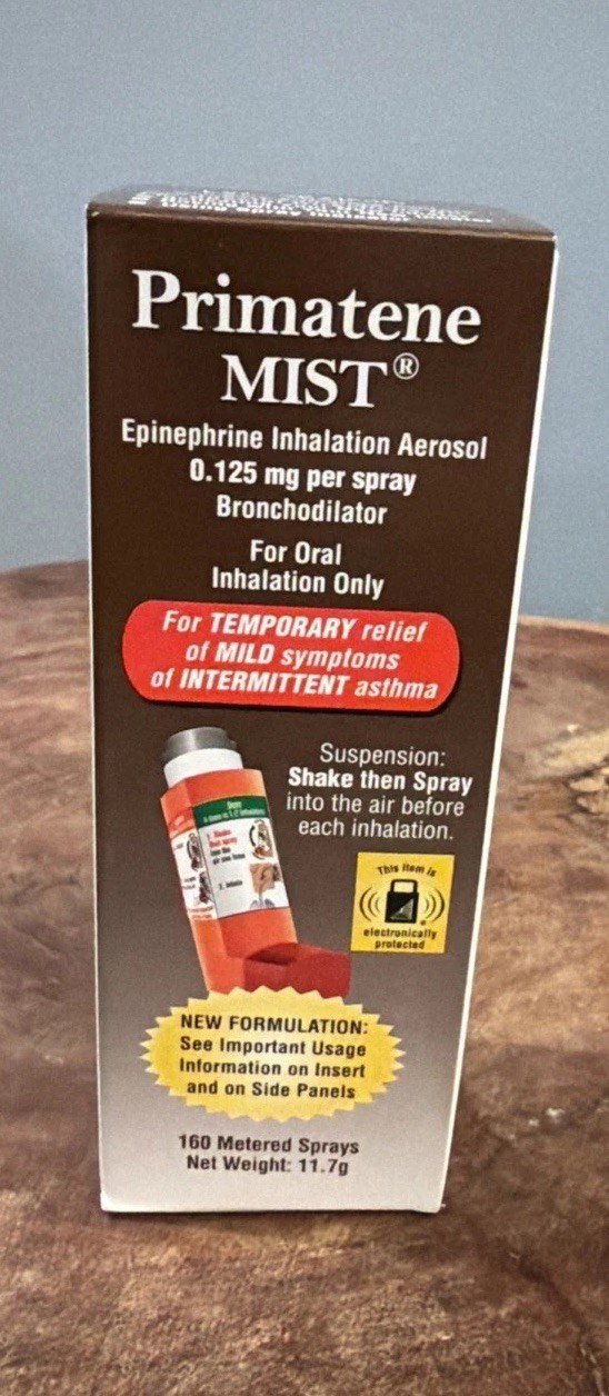 Primatene 1 Mist Asthma Relief Inhaler 160 Metered Spray exp. 02/2027