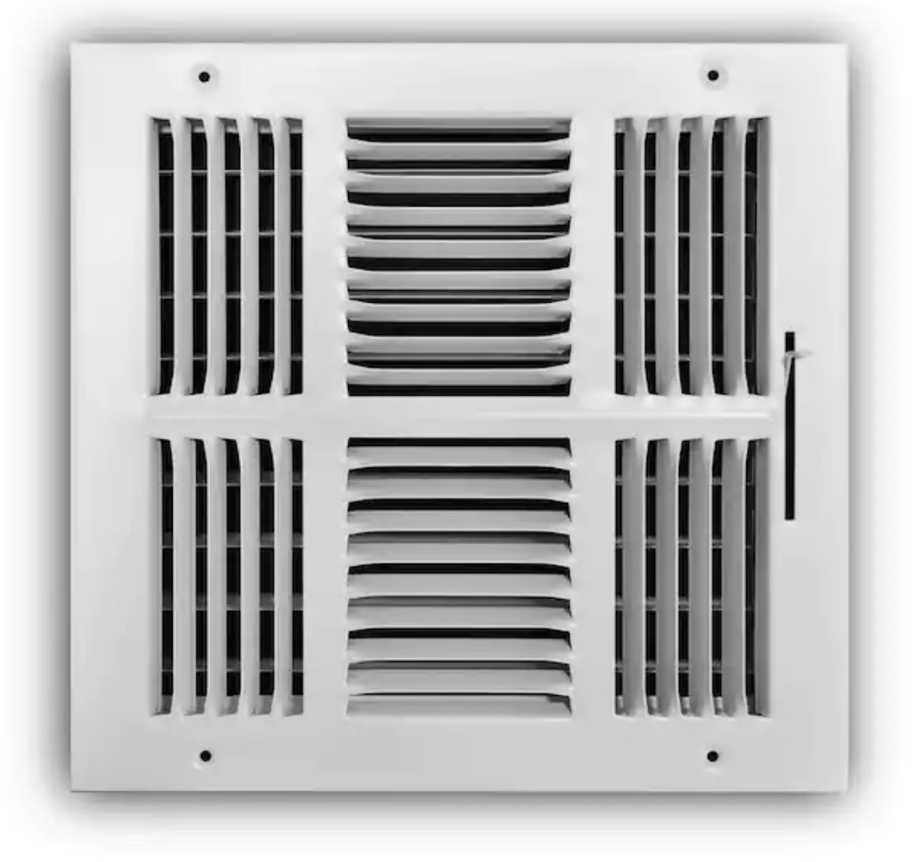 Everbilt 10 in. x 10 in. 4-Way Steel Wall/Ceiling Register in White