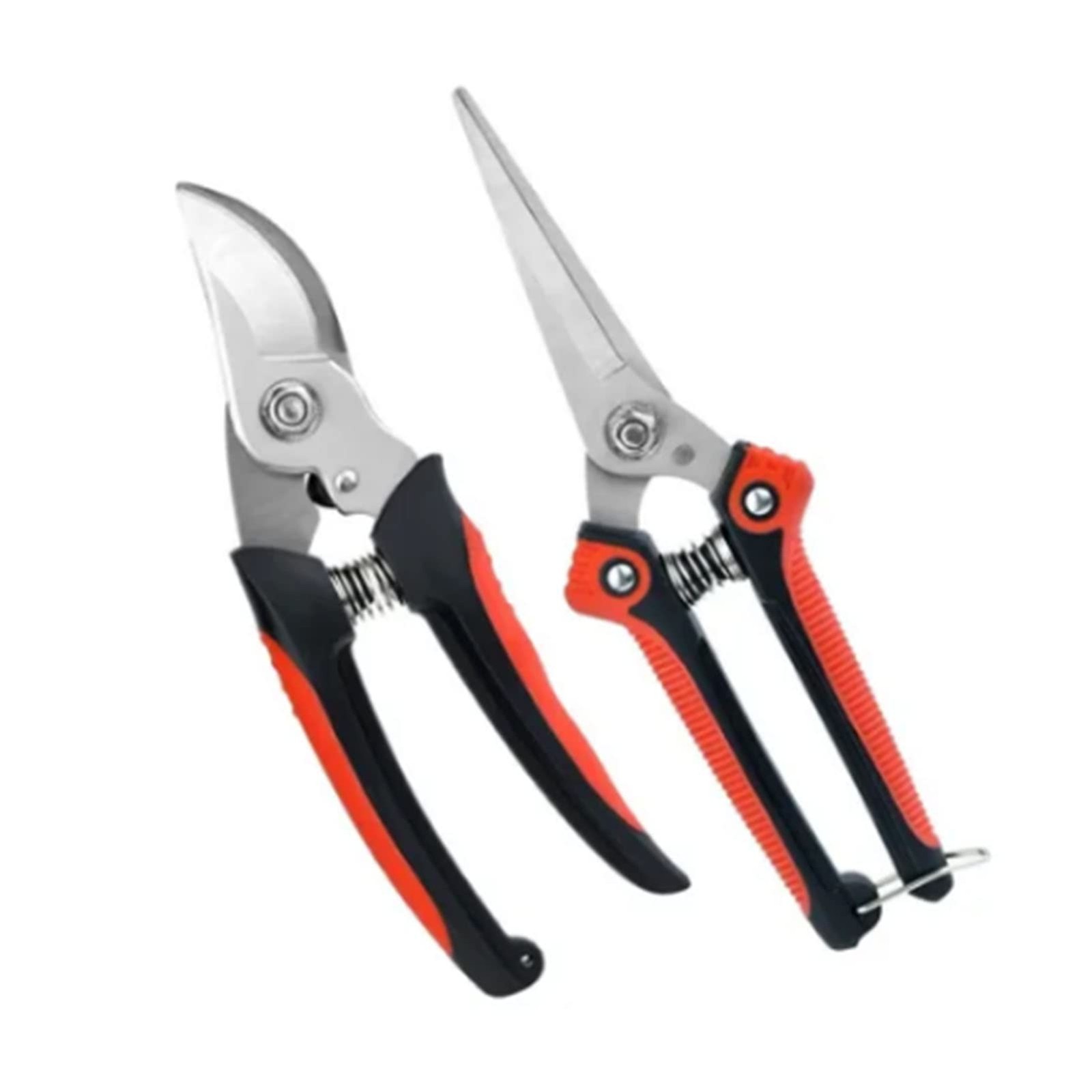Tiiyee 2 Pack Garden Pruning Shears, Scissors for Precise Red+black