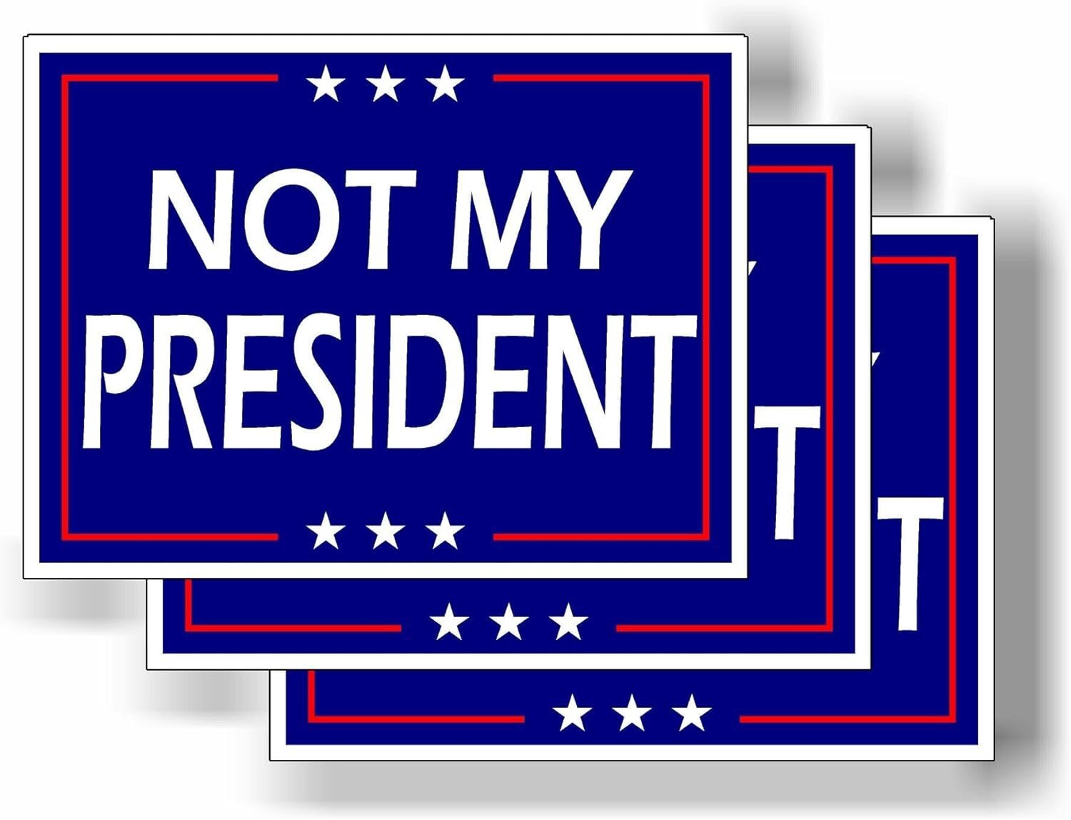 3 Pack Eco Not My President Trump Biden Harris Bumper Magnet 4 in x 3 in