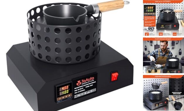 Electric Digital Temp Display Lead Melting Pot,PID Temp Control High Capacity