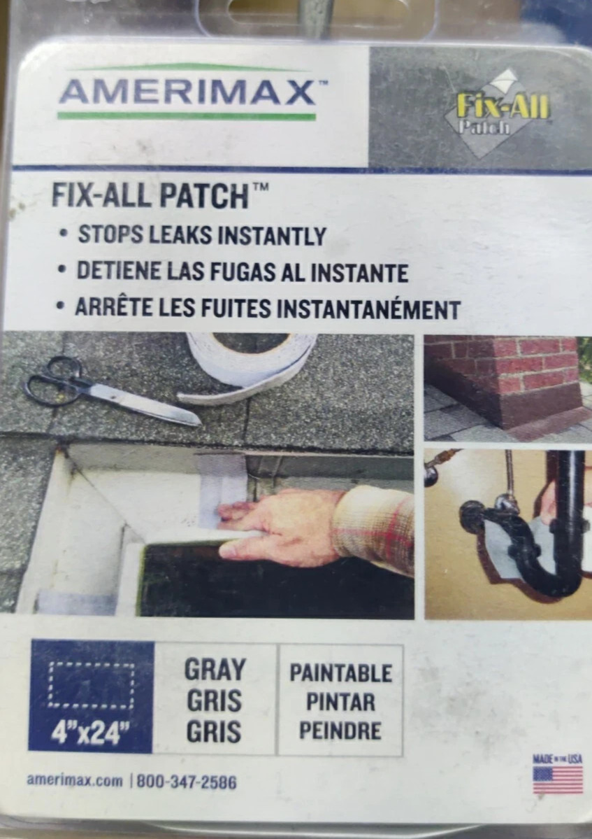 Amerimax Fix-All Patch 4" x 24" Gray Stops Leaks Instantly