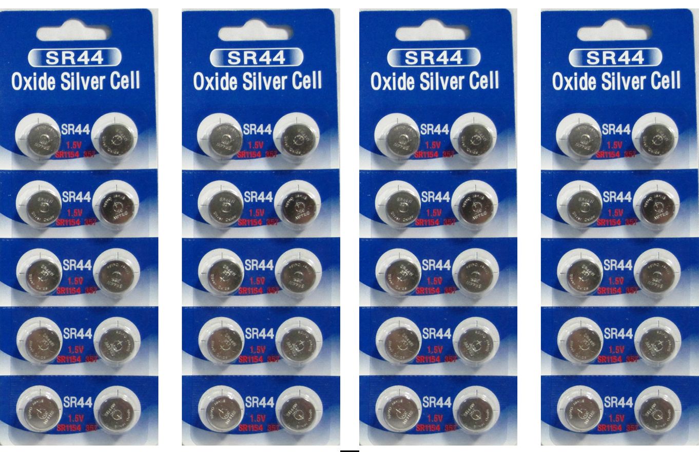 40 Pk Silver Oxide 357 SR1154 SR44 SR44SW Battery