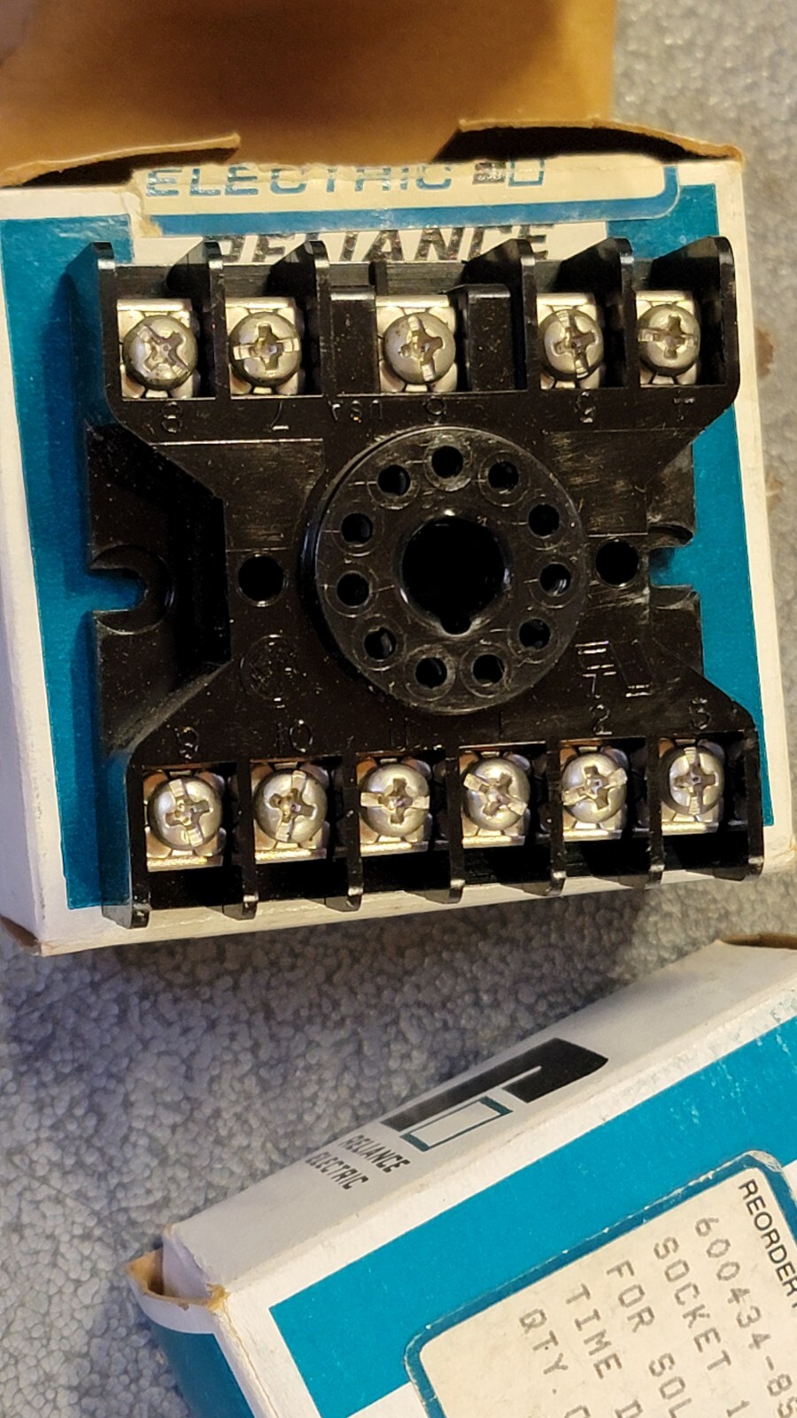 Reliance Electric 600434-BS Solid State Time Delay Relay Socket 11 Pin FREE SHIP