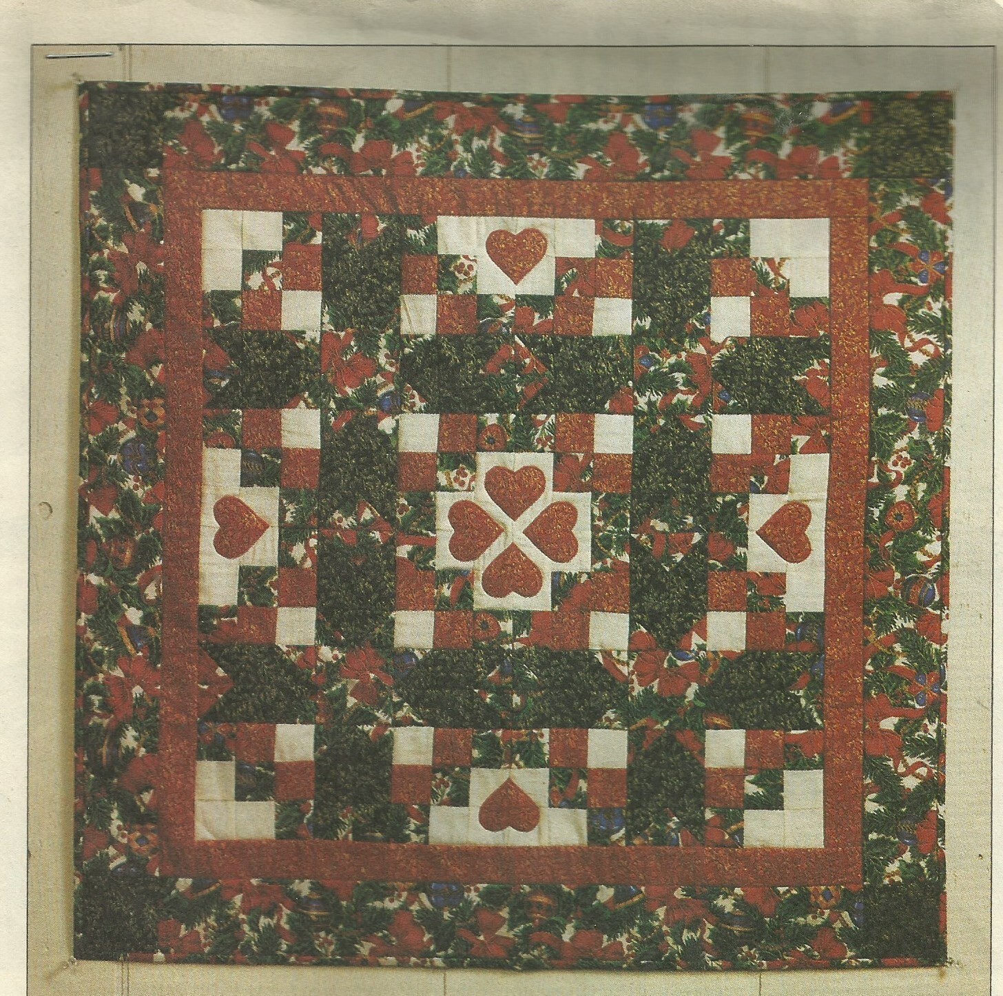 E0180  A QUILT OF LOVE WALLHANGING QUILT PATTERN/INSTRUCTIONS