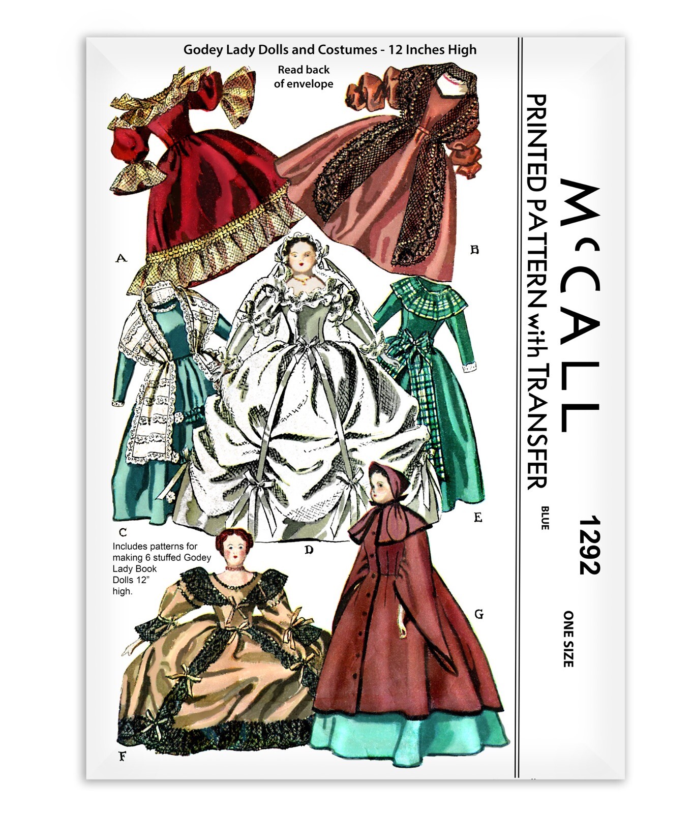 GODEY's Lady's Doll & Gowns Pattern McCall 1292 Tea Bridal French Victorian Book