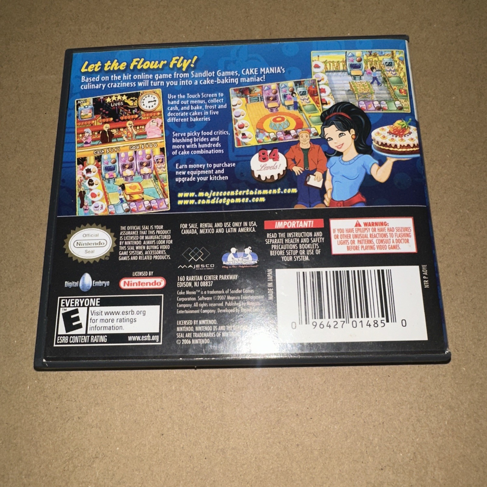 Cake Mania Nintendo DS Complete CIB Authentic