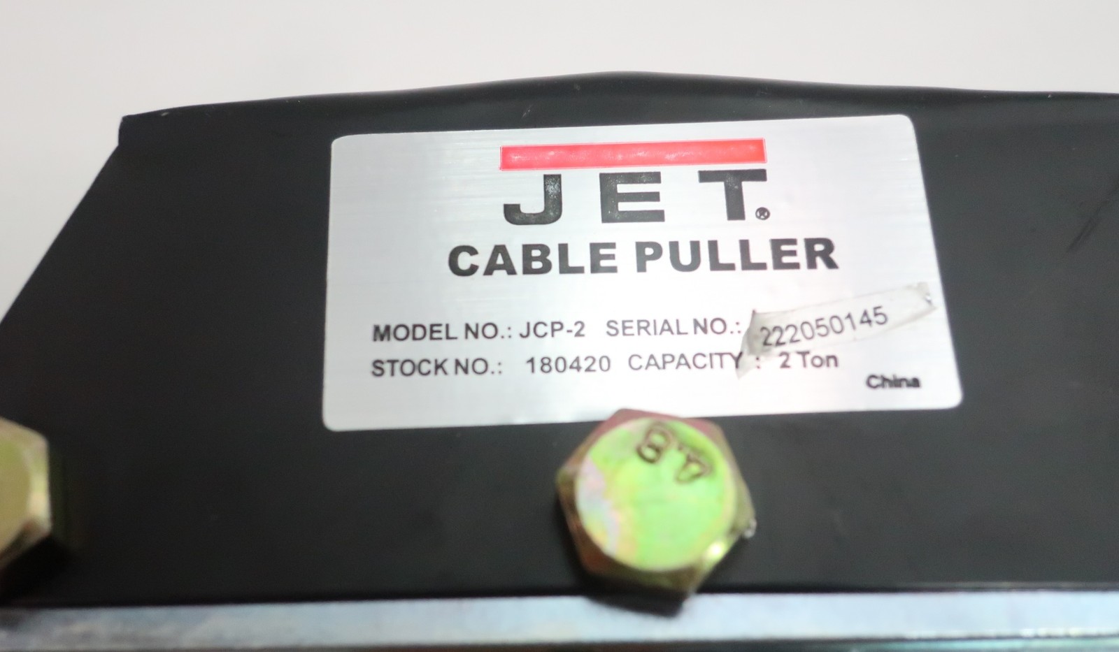 Jet JCP-2 2 Hook Cable Puller 2ton