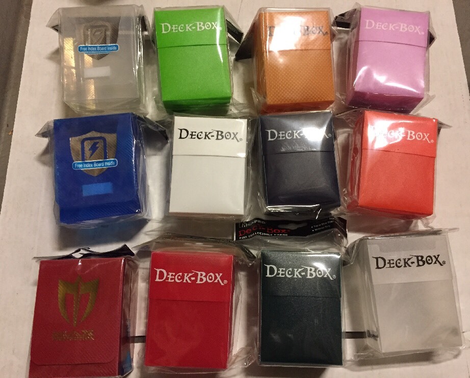 Ultra-pro Deckboxes, Lot Of 10 Assorted Sealed Boxes For CCG TCG Needs.
