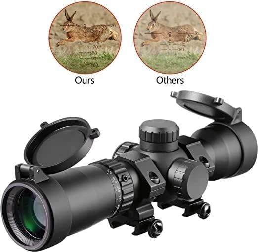 1.5-5x32 Illuminated Crossbow Scope, Ballistic Reticle