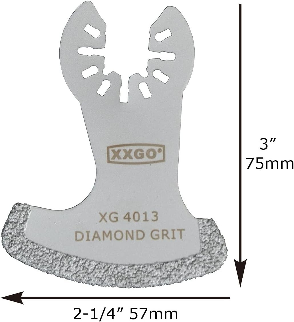 4 Pcs Diamond Oscillating Multi Tool Blades Grout Removal Semi Circle