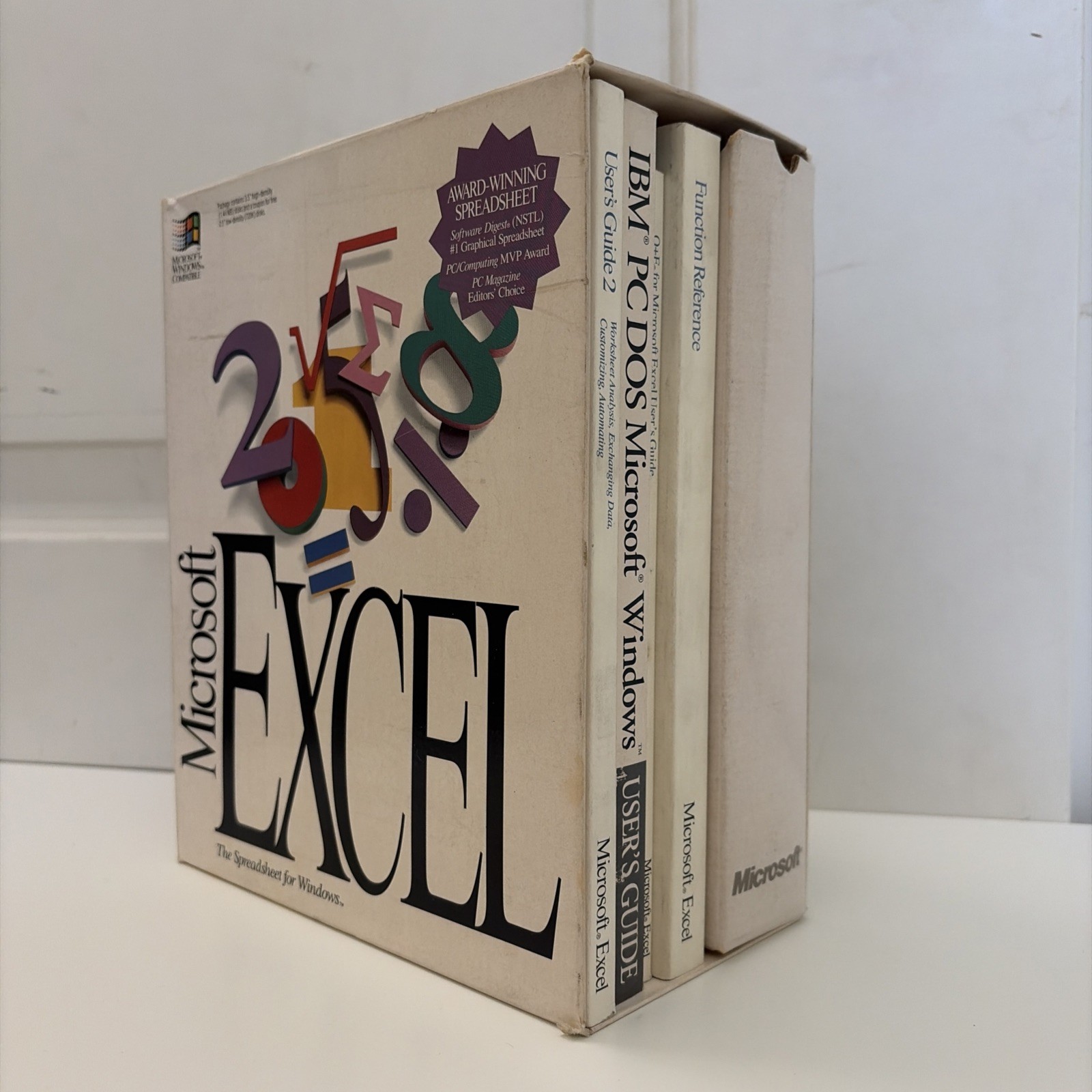 Microsoft Excel 4.0 for Windows Compatible w/ User Guide 2 & Function Reference
