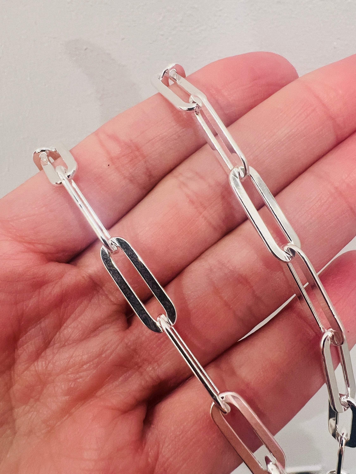Sterling Silver Paperclip Necklace