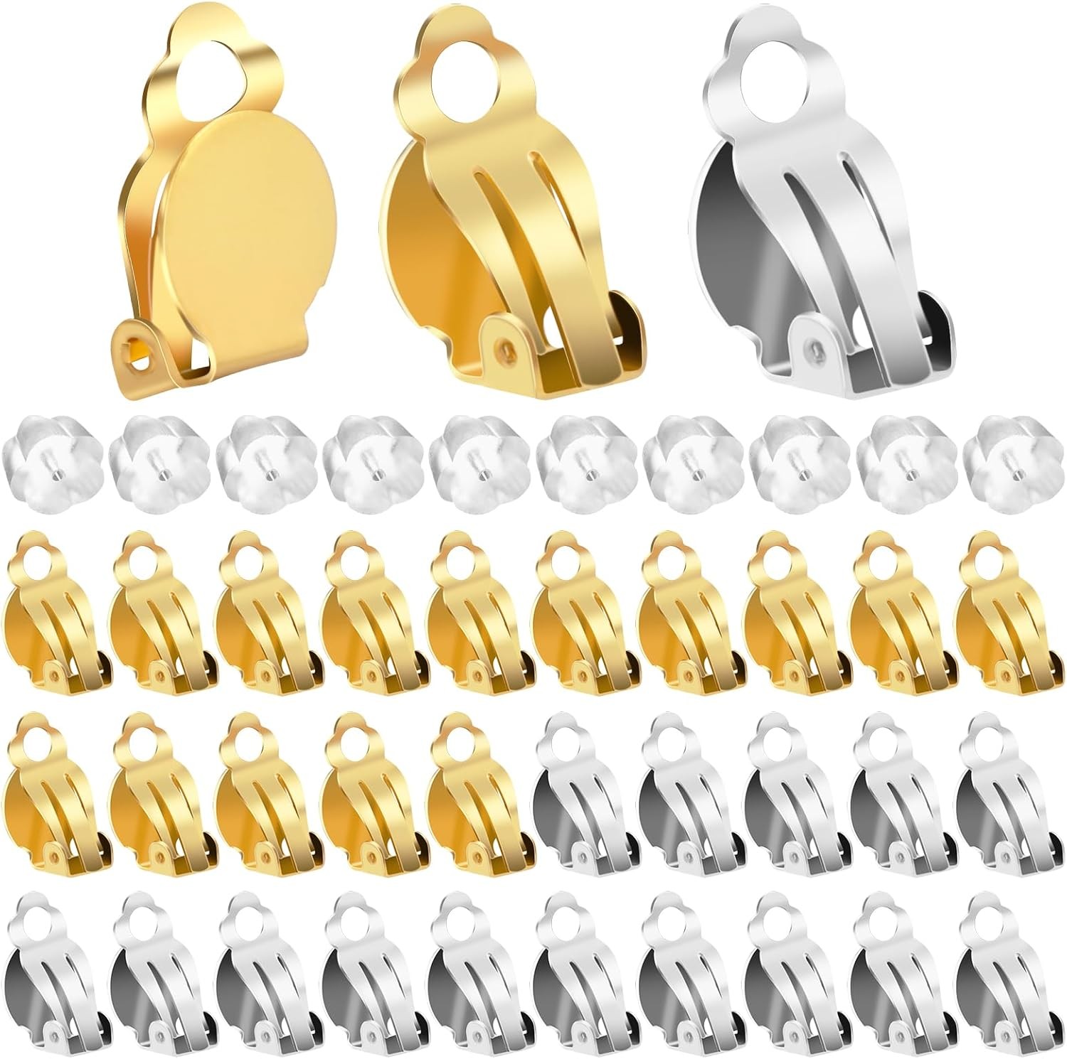 Clip-On Earring Backs Non-Pierced Jewelry Findings