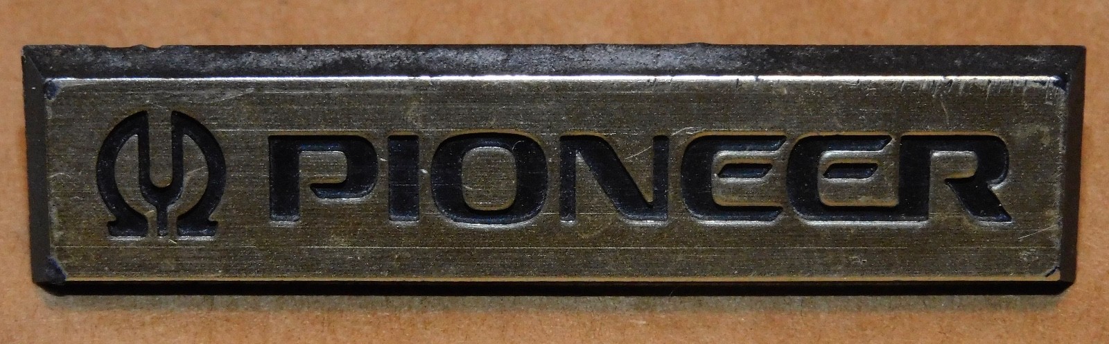 Vintage Pioneer Speaker Badge Emblem Logo Name plate 2 1/4"