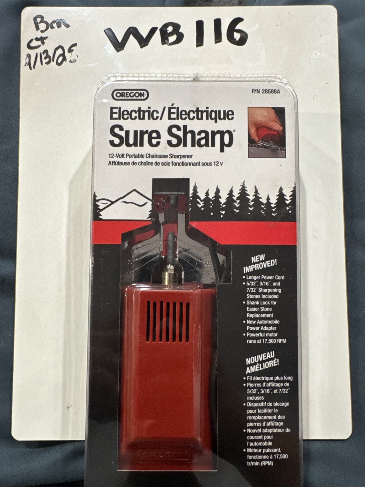 Oregon 28588A 12V Chain Sharpener New In Box Made In China