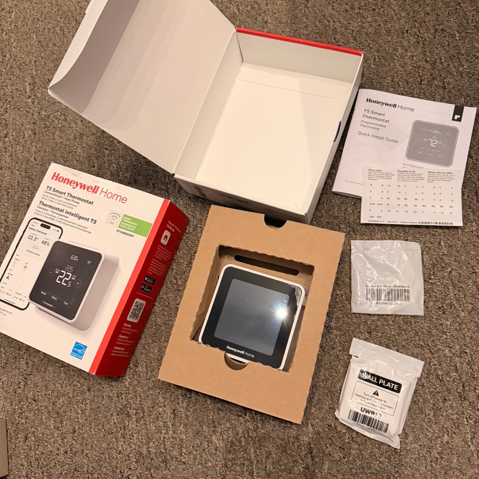 Honeywell T5 Smart Thermostat (2nd gen) - RTH8800WF2022
