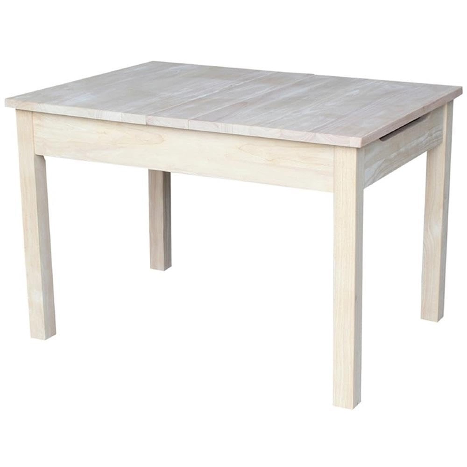 IC International Concepts, Table With Lift Up Top For Storage, Solid Real Woo...