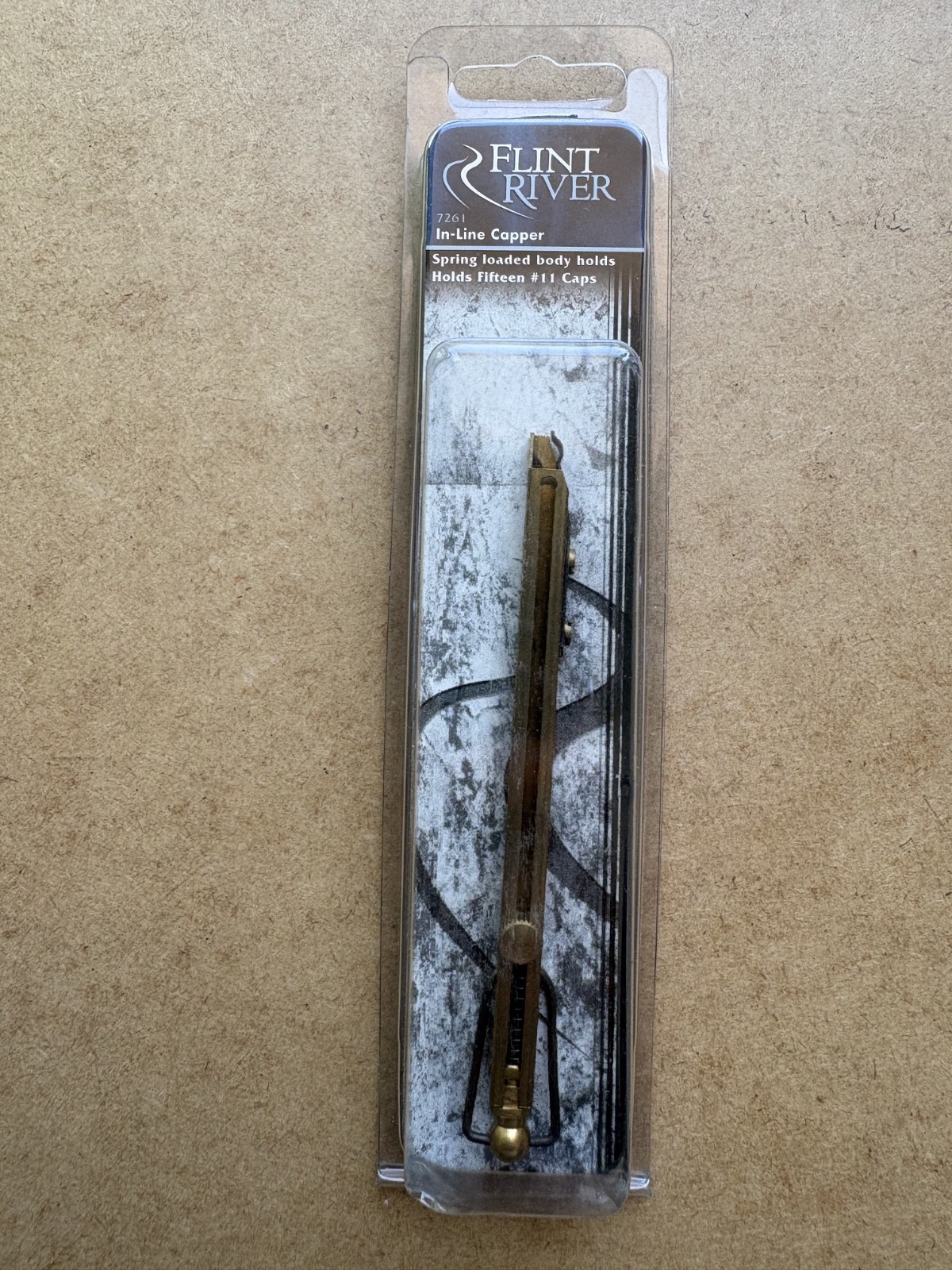 Brass Muzzleloader In-Line Capper For #11 Percussion Caps - FLINT RIVER