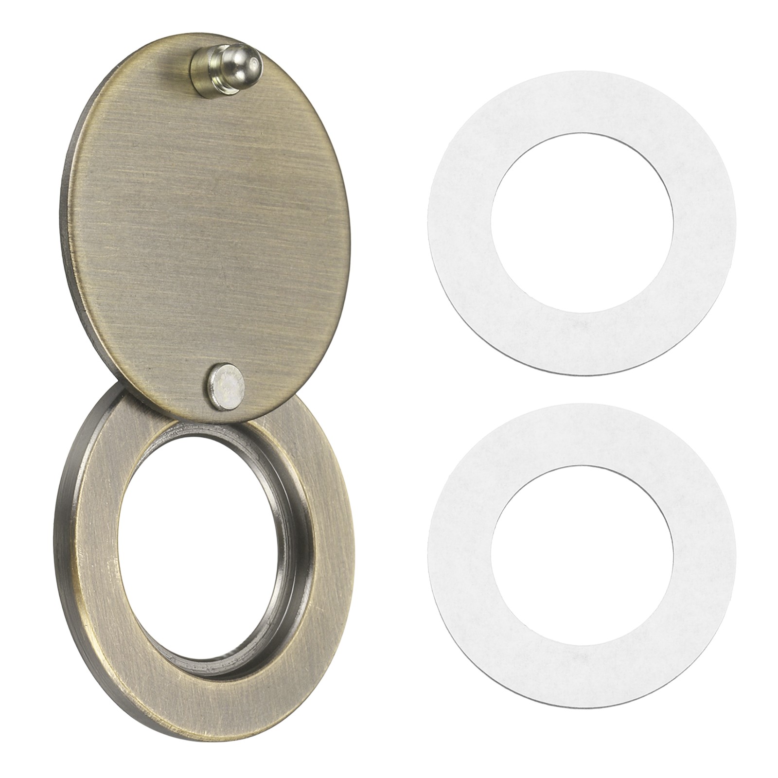 Door Peep Hole Cover, OD 1.18" ID 0.63" Viewer Cover, Round, Green Bronze