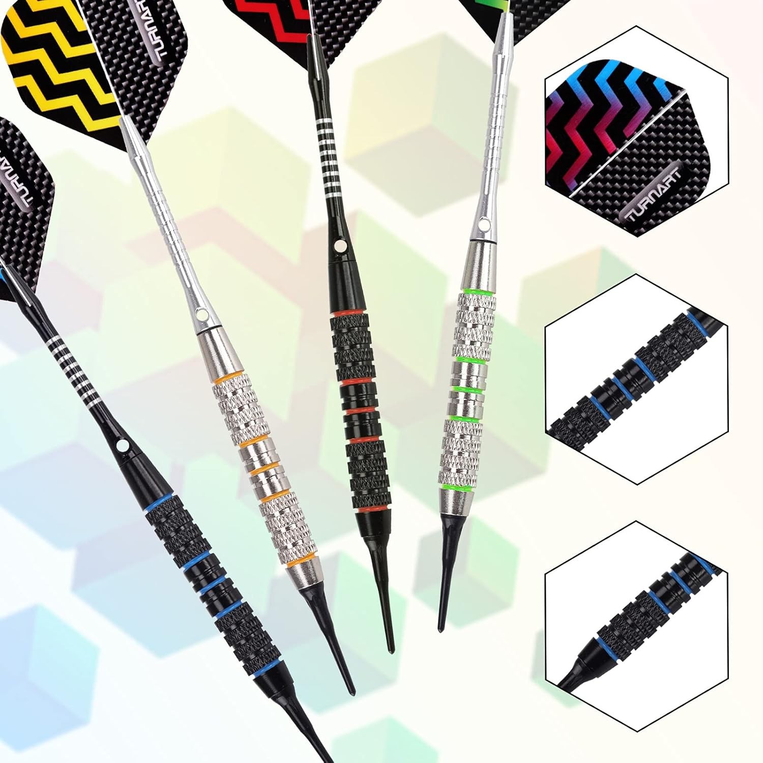 Professional Soft Tip Darts Set for Electronic Dartboards - Plastic Tips