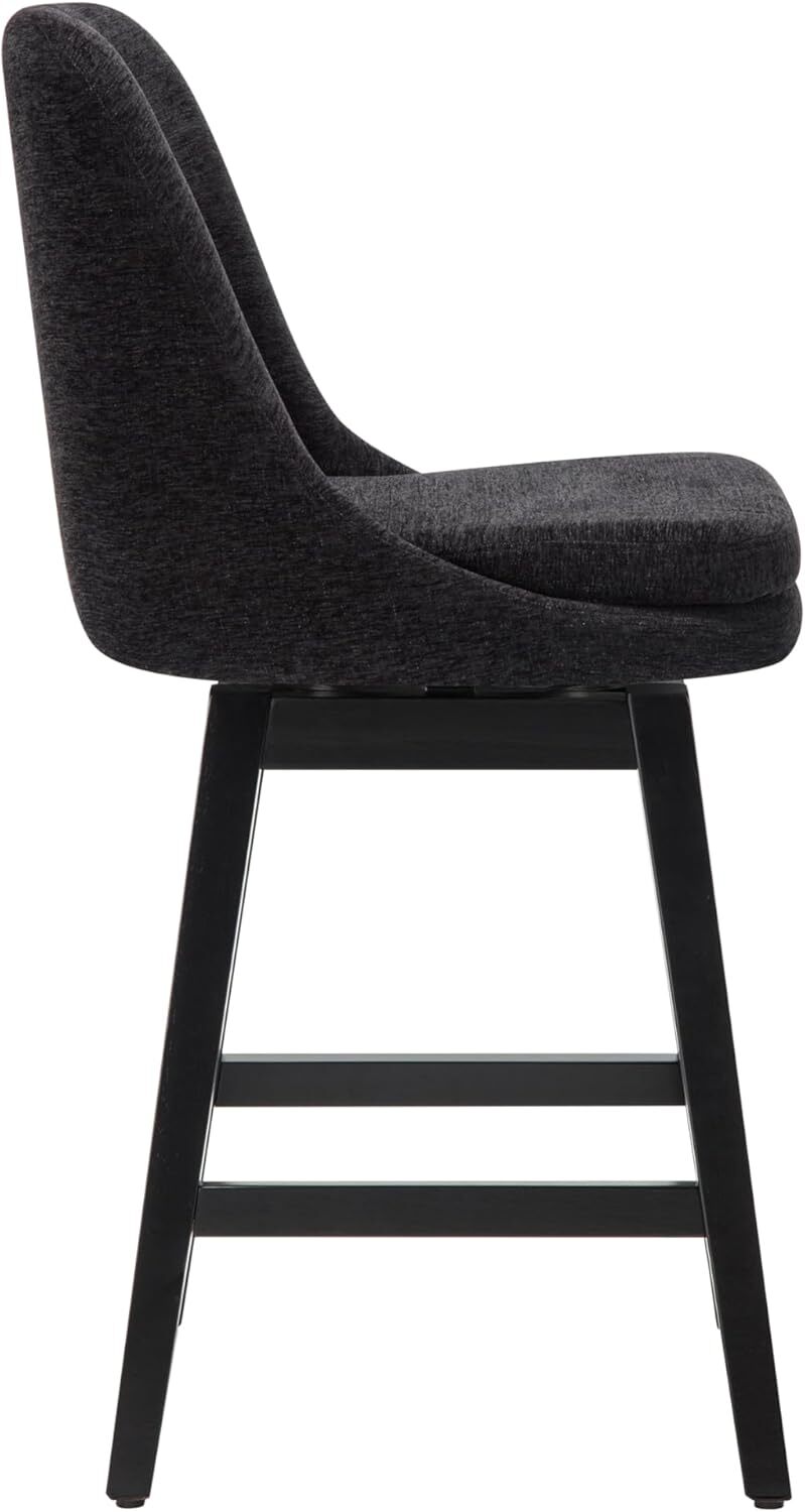 MINCETA Counter Stools,26" 360 Free Swivel Bar Stools with Upholstered.