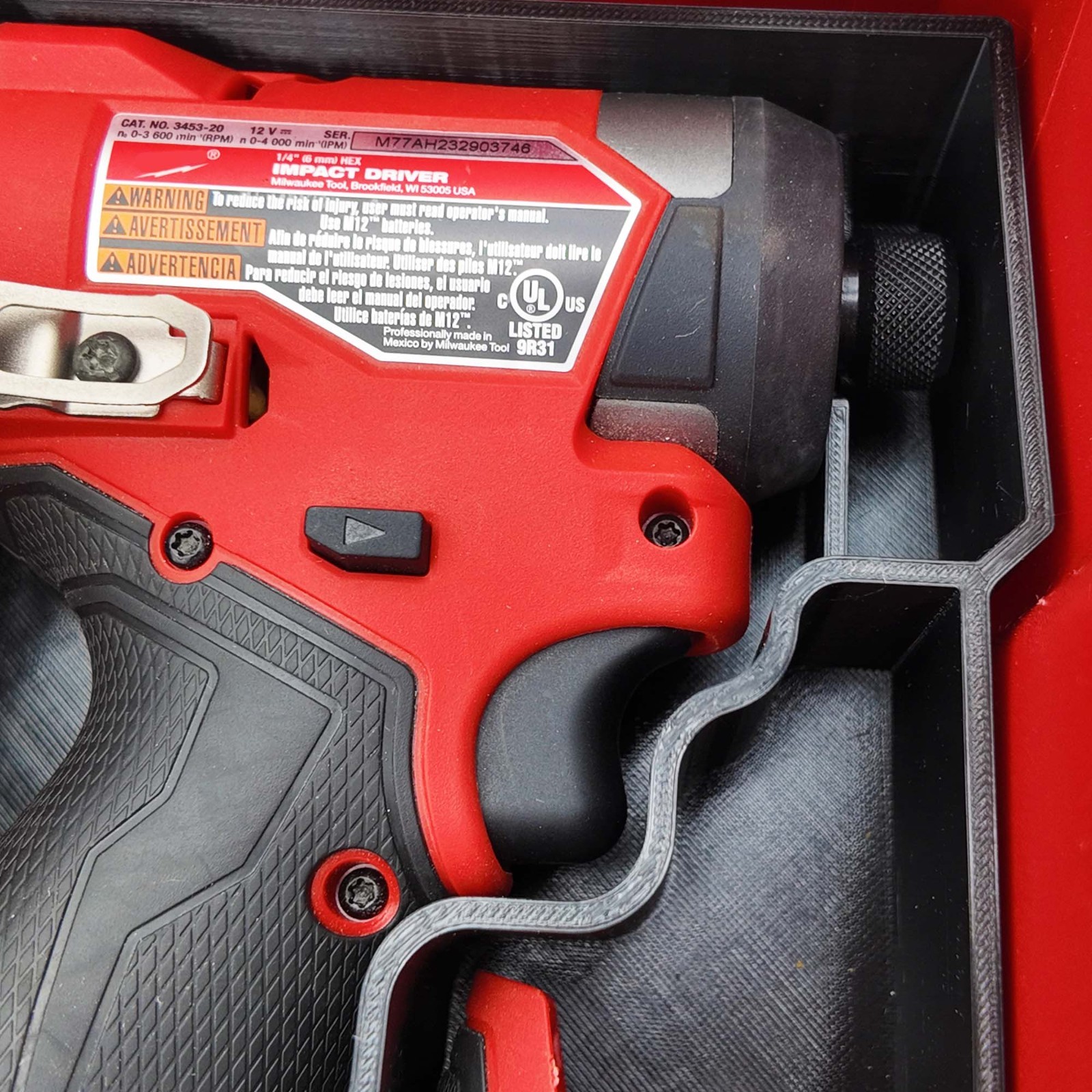 Milwaukee M12 Drill & Impact Organizer Insert for Packout Compact (3404 & 3453)