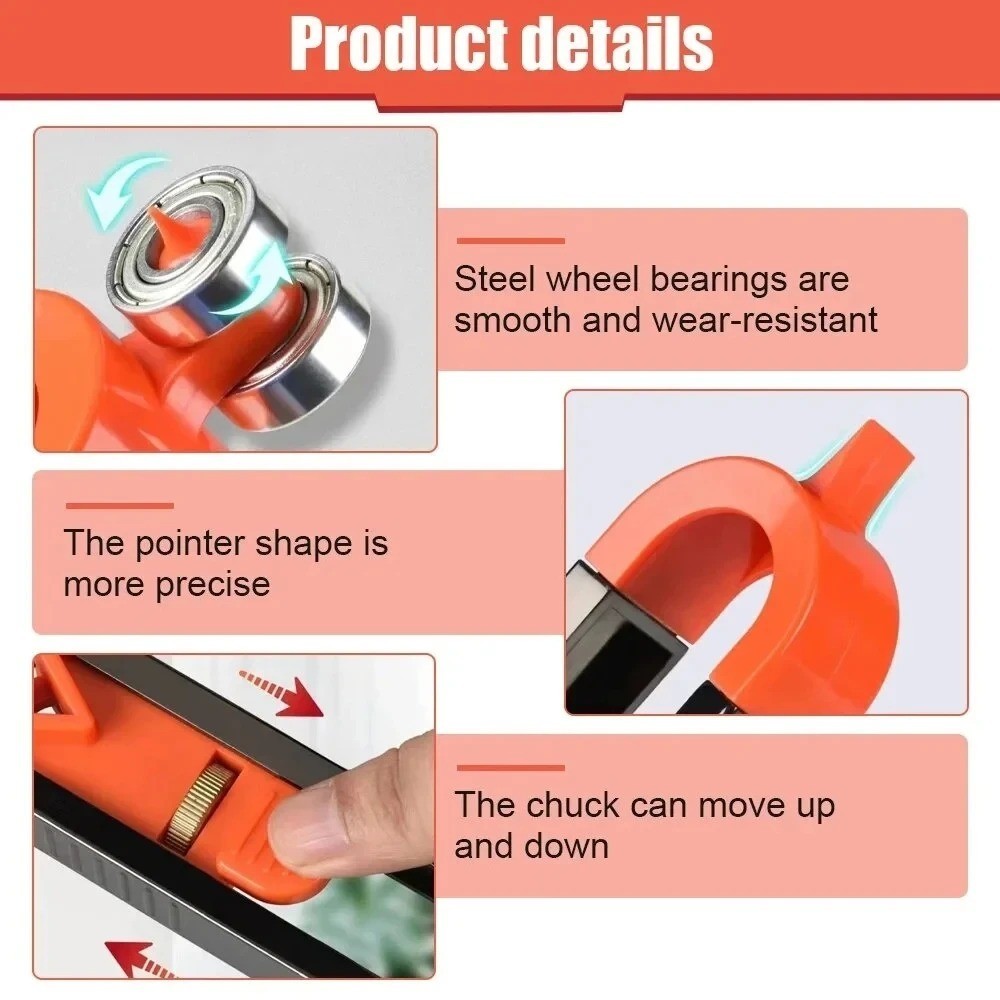 New Profile Scribing Ruler Contour Gauge with Lock Adjustable Locking Precise Wo