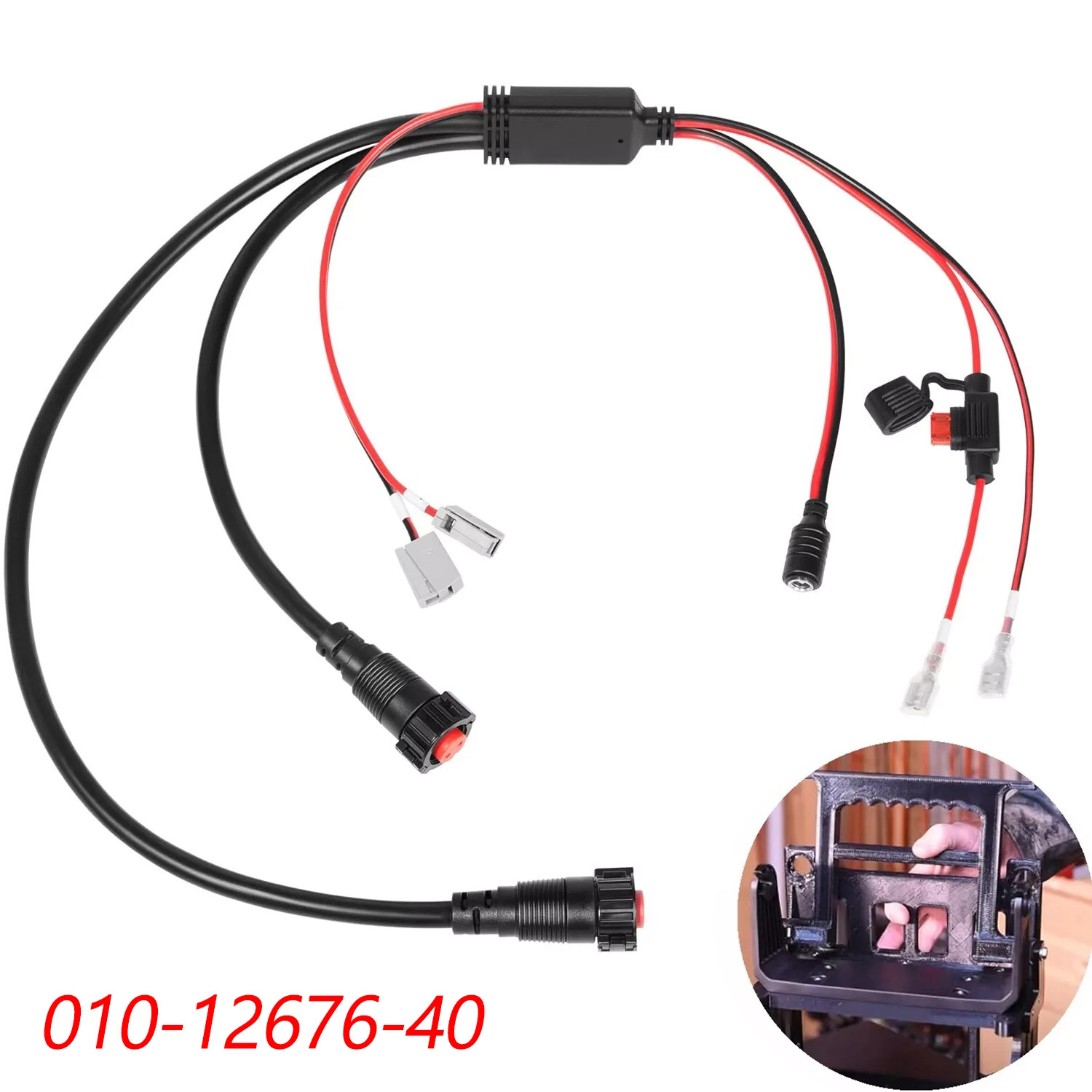Garmin 010-12676-40 All-in-One Power Cable for LiveScope & ECHOMAP, Ice Fishing