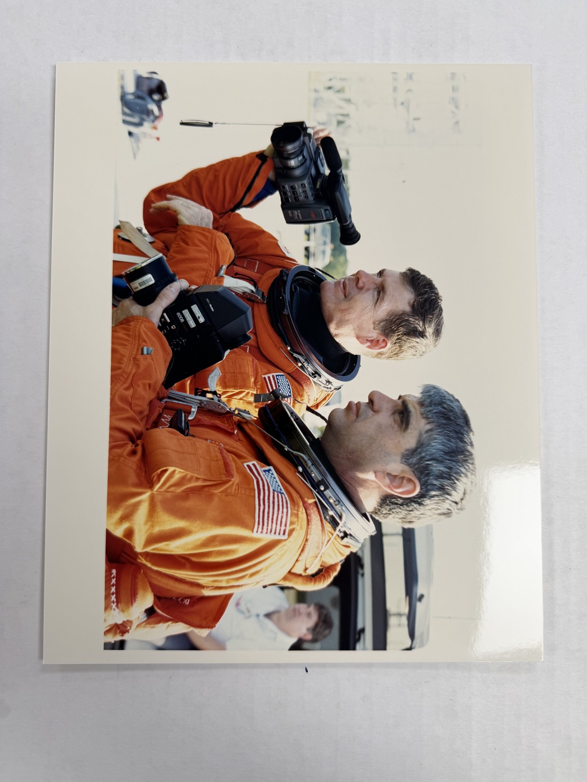 NASA STS40 Bryan OConnor and Sidney Gutierrez Emergency Egress Drill Press Photo