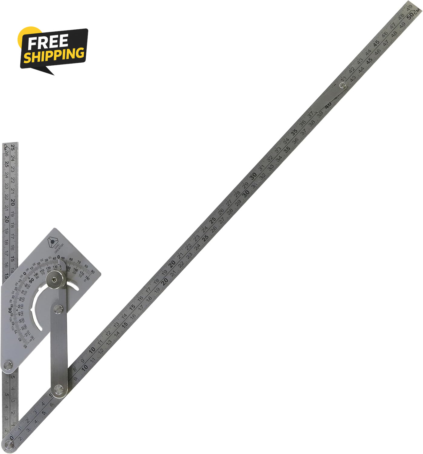 Angle Finder IV, Stainless Steel  0-180 Degrees, Measures inside or outside