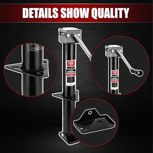 Heavy Duty A-Frame Trailer Jack, 15" Vertical Travel，5000lbs Capacity Side