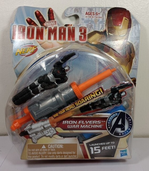 2012 Iron Flyers War Machine Iron Man 3 Hasbro Nerf New In Box See Pics
