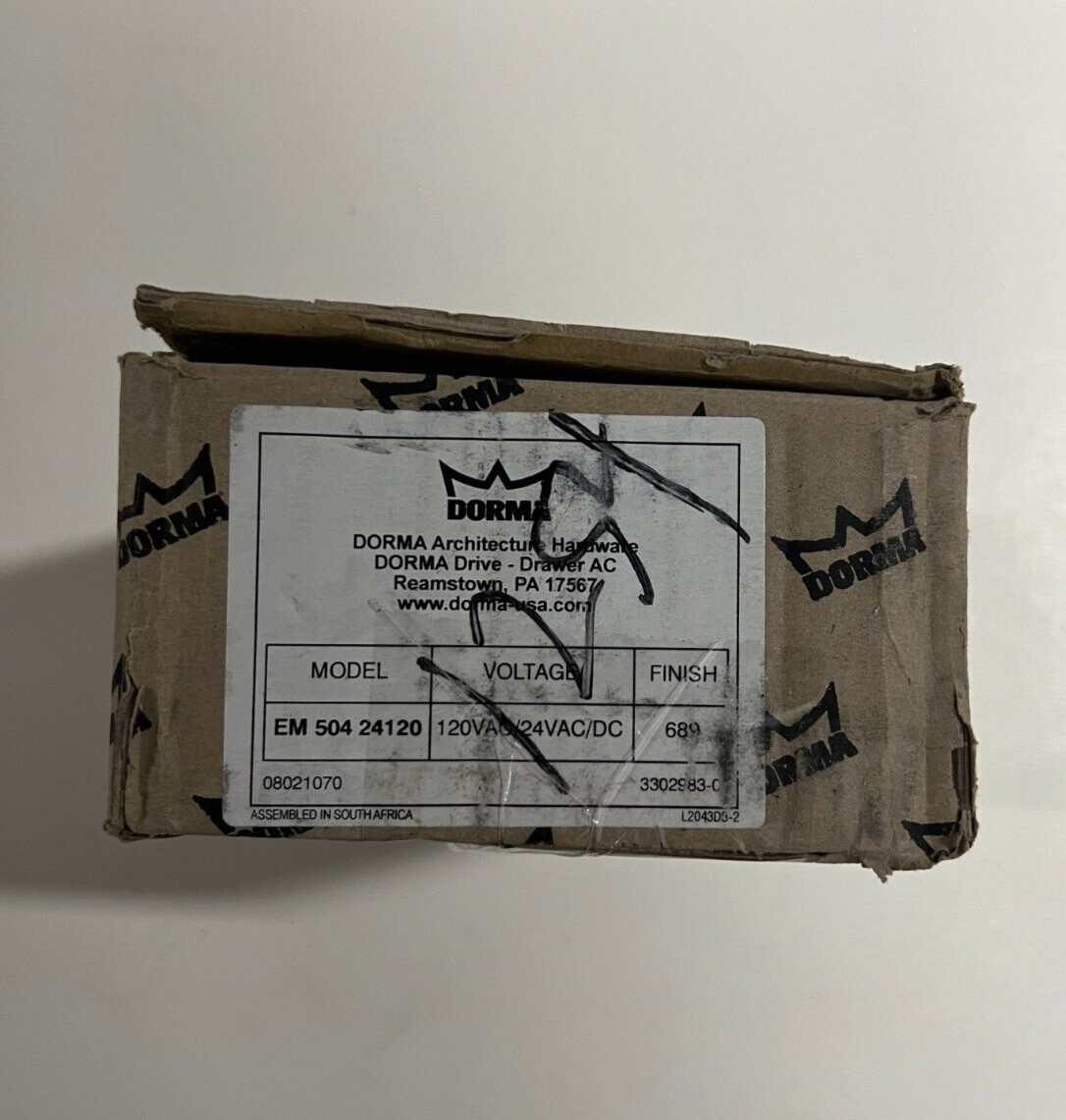 Dorma EM 504 24120 Flush Wall Mount Magnetic Door Holder 24VDC 60Hz New NIB