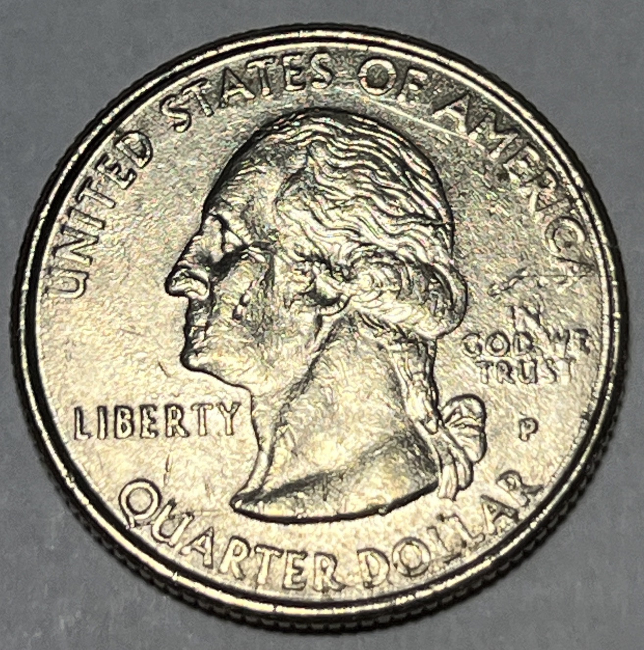 1999 P Washington State Quarter Errors Strike Through Grease New Jersey